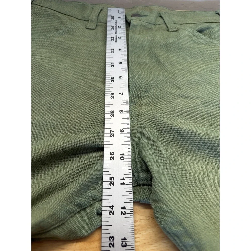 Vintage Big E Levi Sta-Prest Forrest Green‎ Pants RARE Size 32 Capri Wide Leg